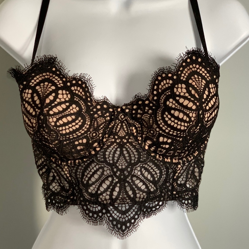 Victoria Secret black lace bra 34DD